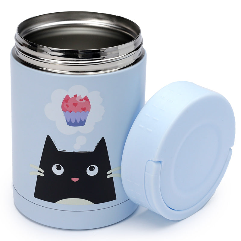 Feline Fine Cat Stainless Steel Insulated Food Snack/Lunch Pot 500ml