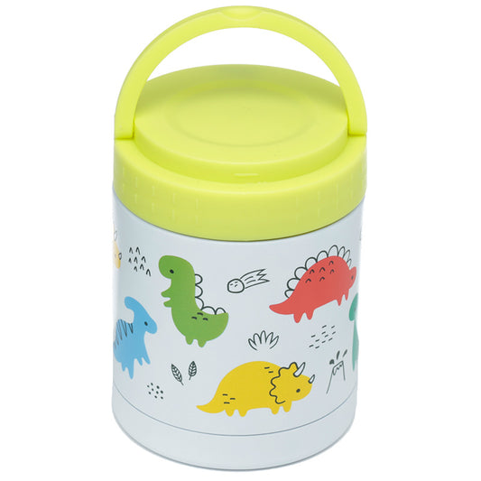 Dinosauria Jr Reusable Stainless Hot  and  Cold Thermal Insulated Lunch Pot / Snack Pot 500ml