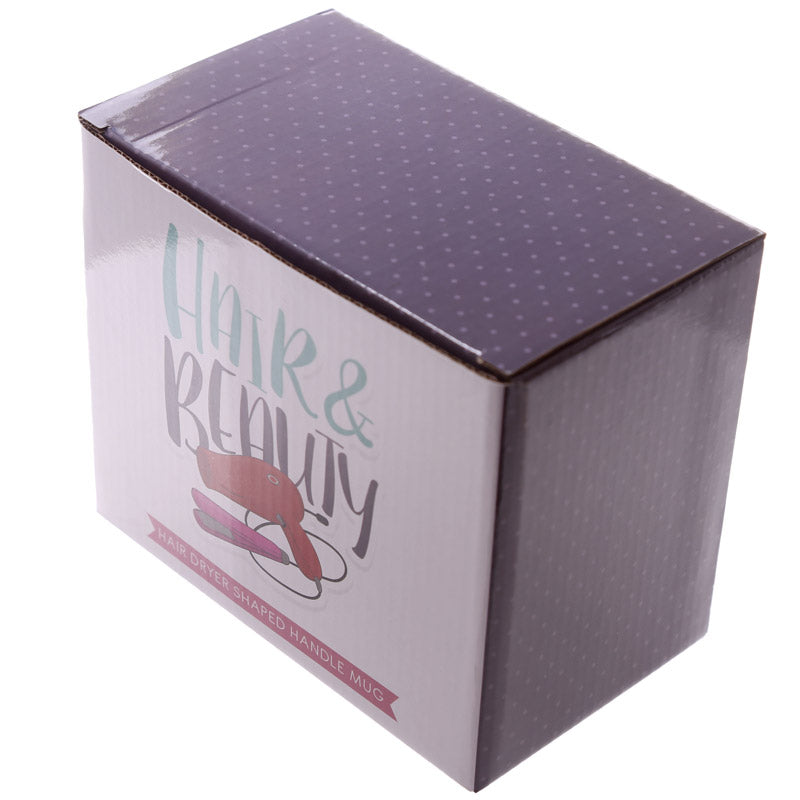 Fun Hair Drier Shaped Handle Ceramic Mug