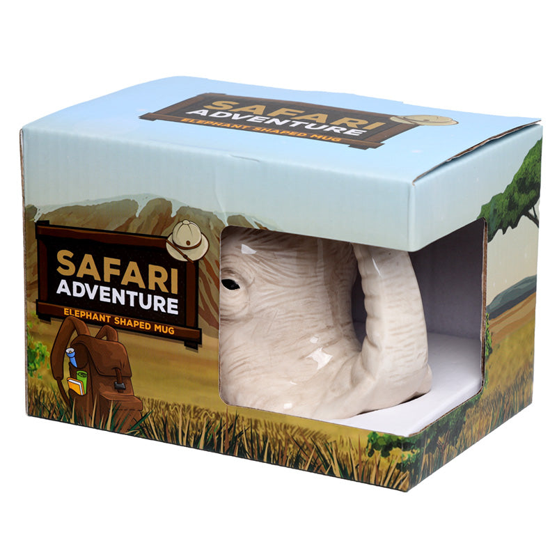 Ceramic Shaped Head Mug - Elephant