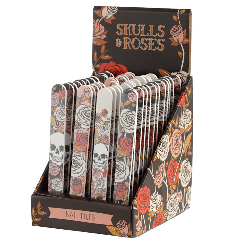 Nail File - Skulls and Roses
