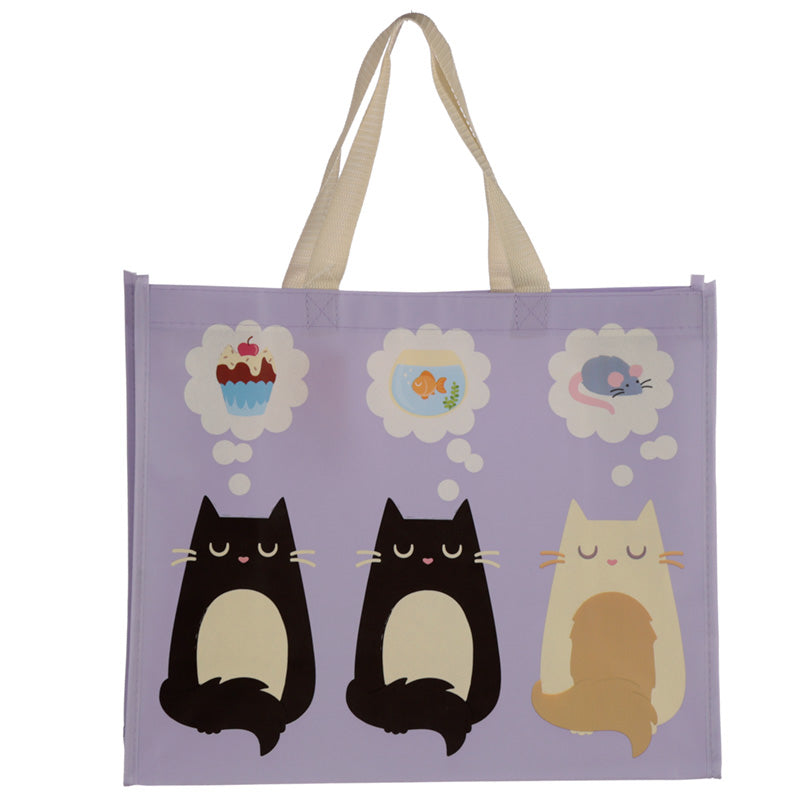 Feline Fine Cat Design Durable Reusable Shopping Bag
