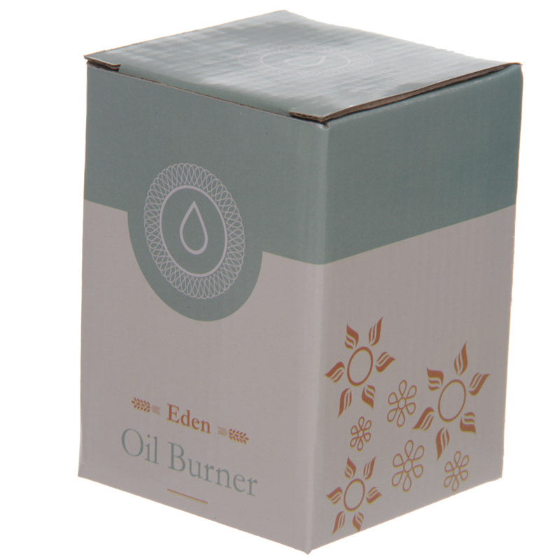 Decorative Ceramic Black and White Grass Design Oil and Wax Burner