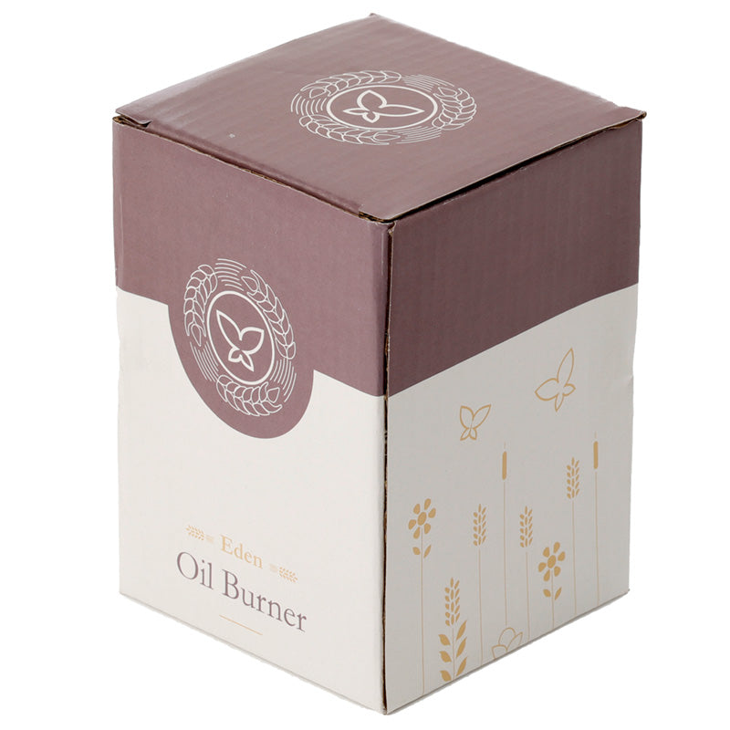 Simple White Heart Cut Out Ceramic Oil and Wax Burner