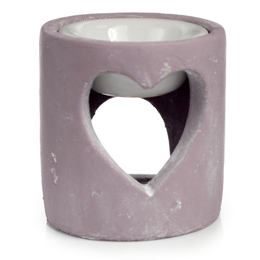 Concrete and Ceramic Lilac Pattern Eden Oil Burner