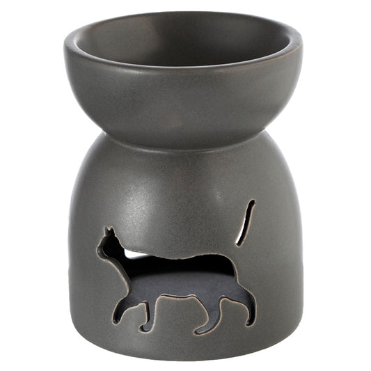 Ceramic Oil and Wax Burner - Cat Cut-Out