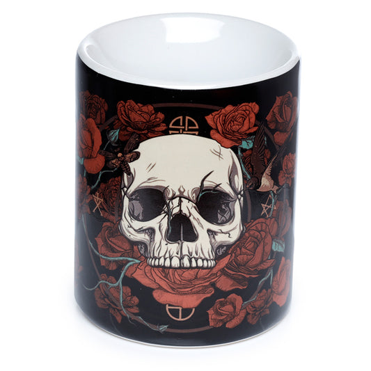 Skulls and Roses Printed Ceramic Oil Burner