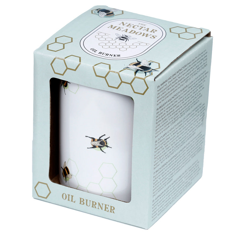 Nectar Meadows Bee Printed Ceramic Oil Burner