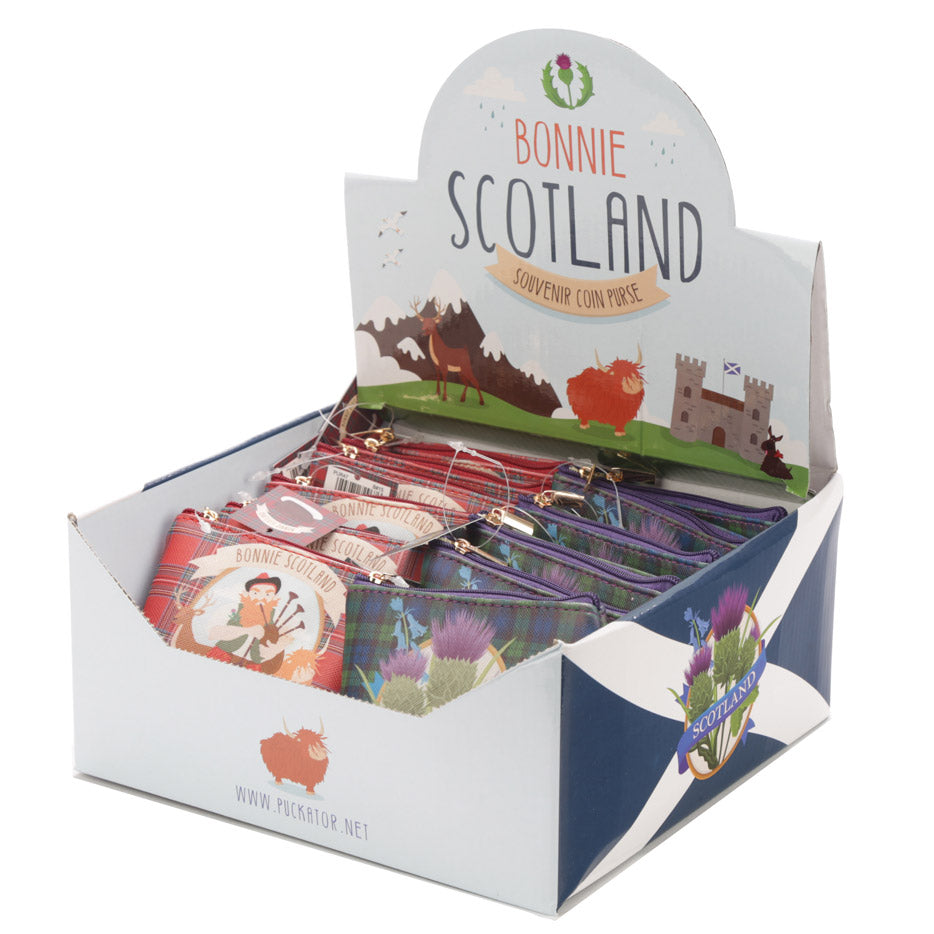 Handy PVC Make Up Bag Purse - Bonnie Scotland