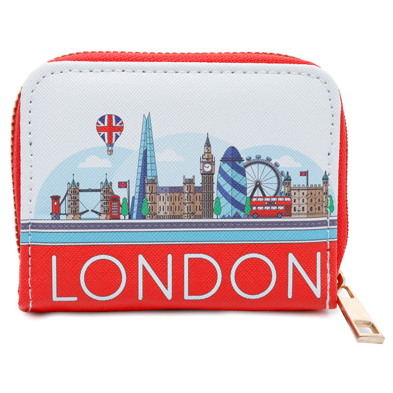 Small Zip Around Wallet - London Icons