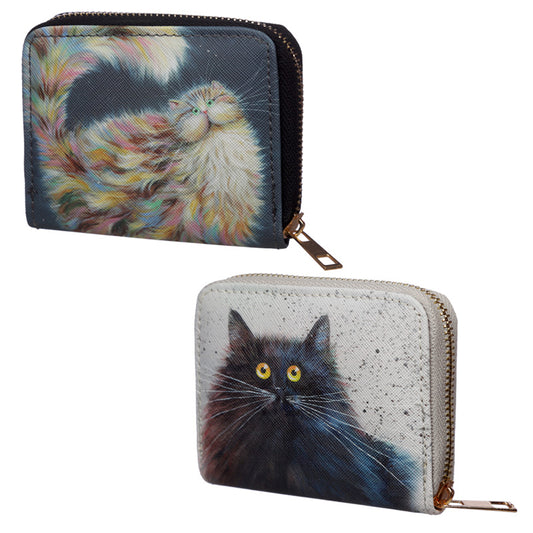 Small Size Around Wallet - Kim Haskins Cat Design