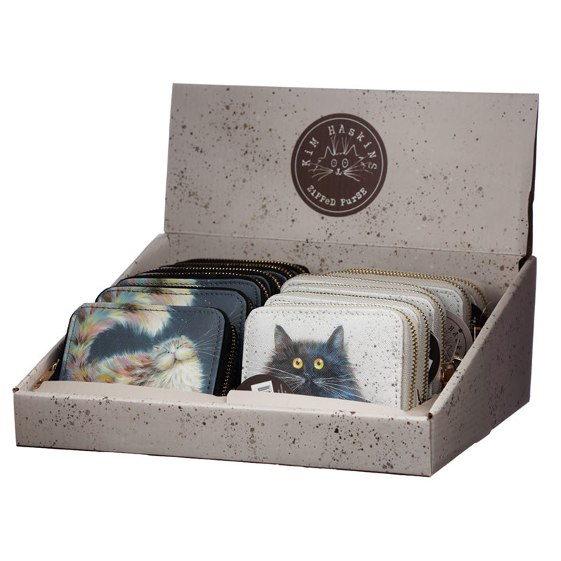 Small Size Around Wallet - Kim Haskins Cat Design