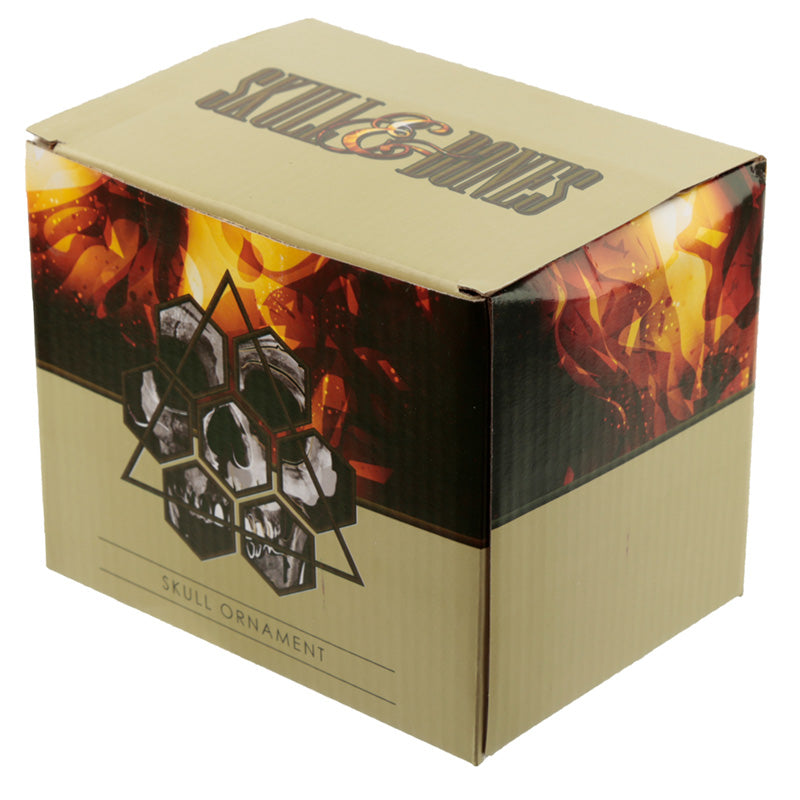 Fantasy Rainbow Marble Skull Ornament