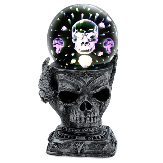 Silver Skull LED Metallic Orb