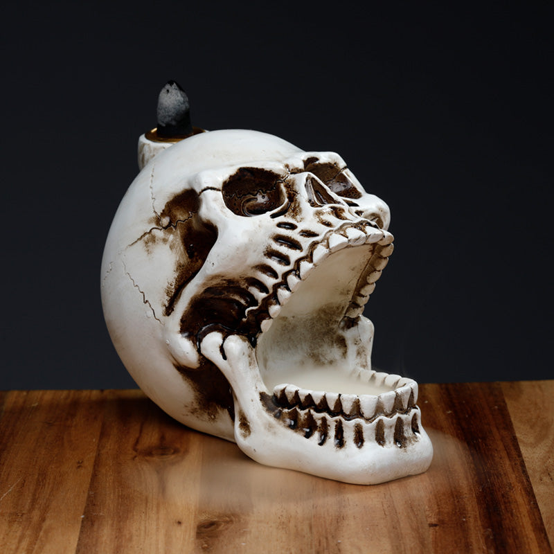Backflow Incense Burner - Skull with Open Mouth