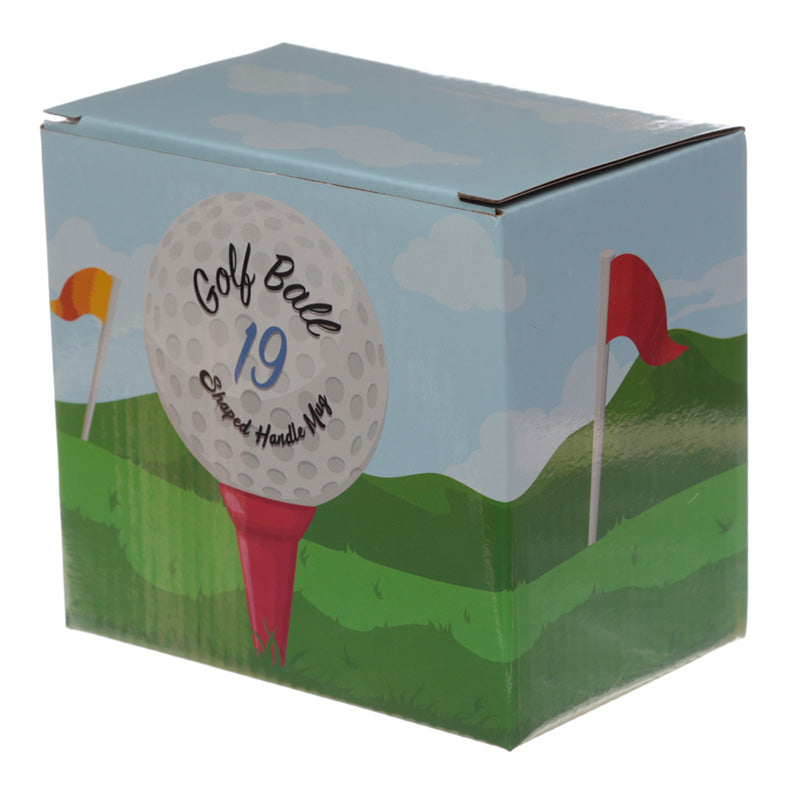 Ceramic Golf Ball and Tee Shaped Handle Mug