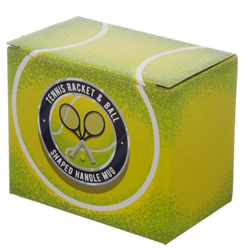 Fun Tennis Racket Shaped Handle Ceramic Mug