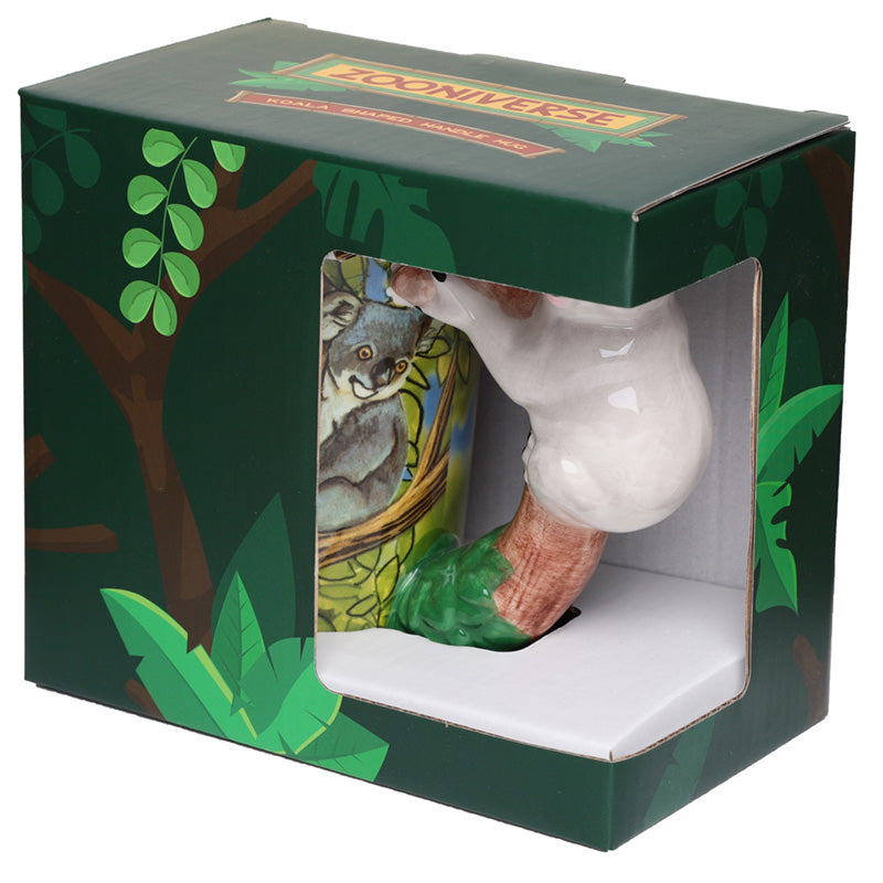 Novelty Ceramic Jungle Mug with Koala Shaped Handle