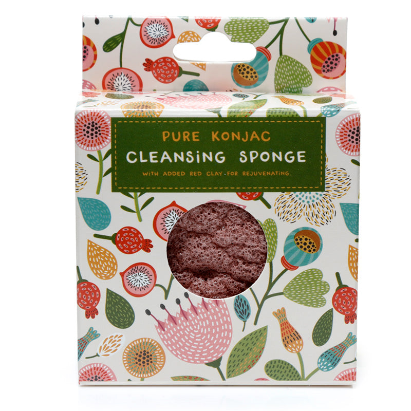 Pure Konjac Cleansing Sponge with Rejuvenating Red Clay - Pick of the Bunch Autumn Falls