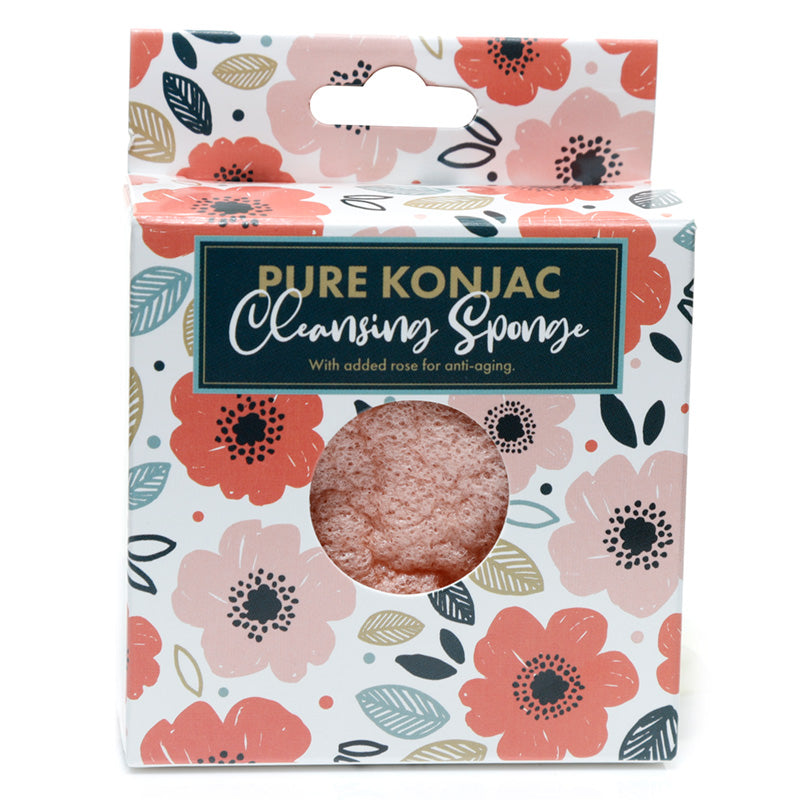Pure Konjac Cleansing Sponge with Anti-Aging Rose - Pick of the Bunch Poppy Fields