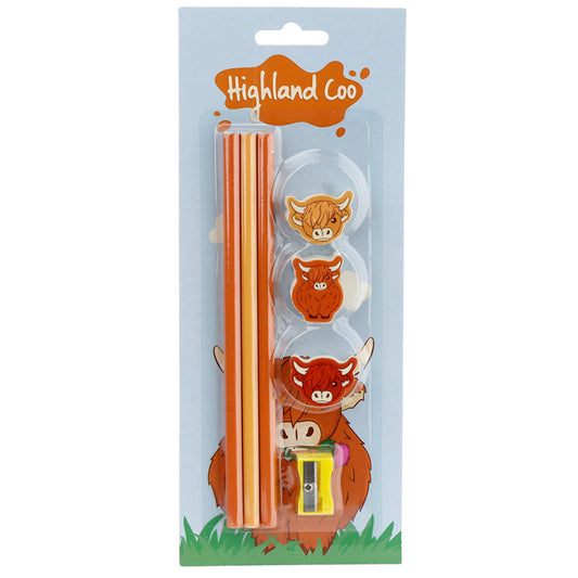 Highland Coo 7 Piece Stationery Set
