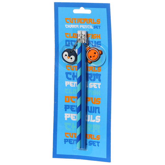 PVC Charm Pencils Set of 2 - Adoramals Sealife