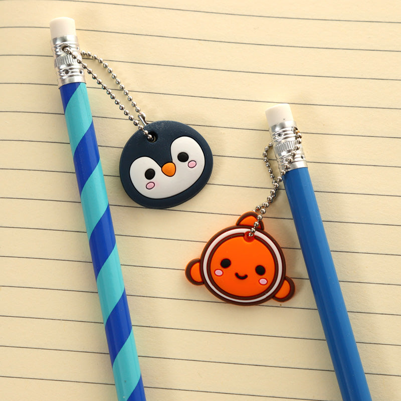PVC Charm Pencils Set of 2 - Adoramals Sealife
