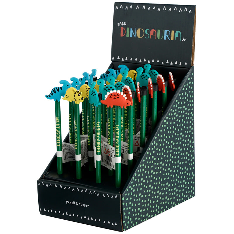 Dinosauria Dinosaur Pencil with PVC Topper