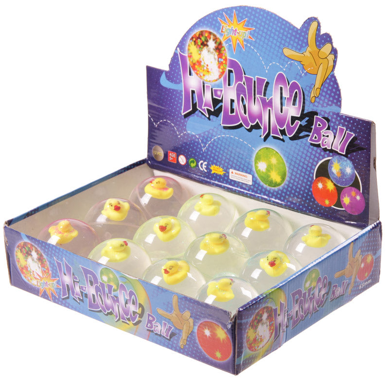 Fun Kids Flashing Rubber Bouncy Ball - Duck