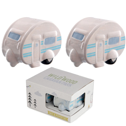 Novelty Ceramic Caravan Salt and Pepper Set