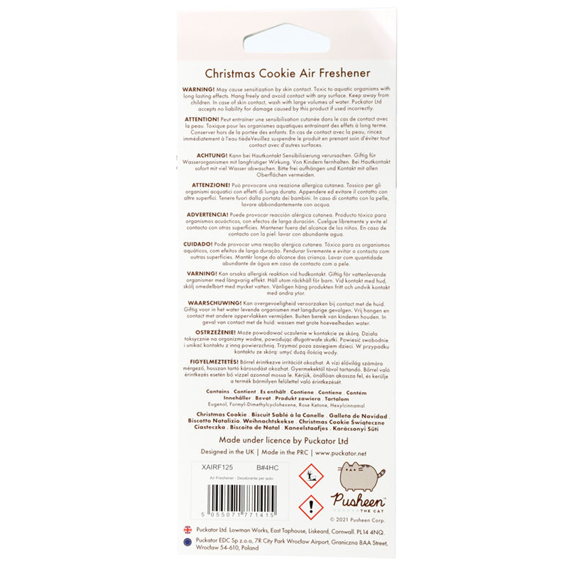 Christmas Wreath Pusheen the Cat Christmas Cookie Scented Air Freshener