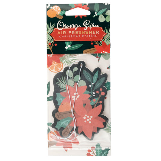 Christmas Festive Floral Orange Spice Scented Air Freshener