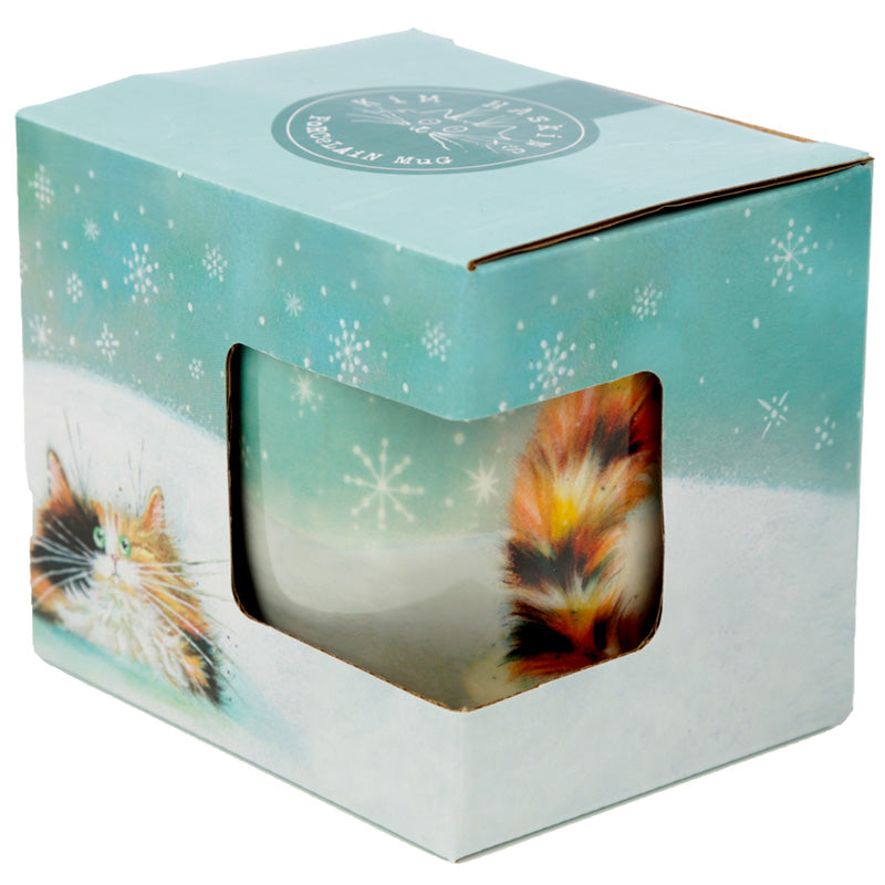 Christmas Porcelain Mug - Kim Haskins Ginger Cat