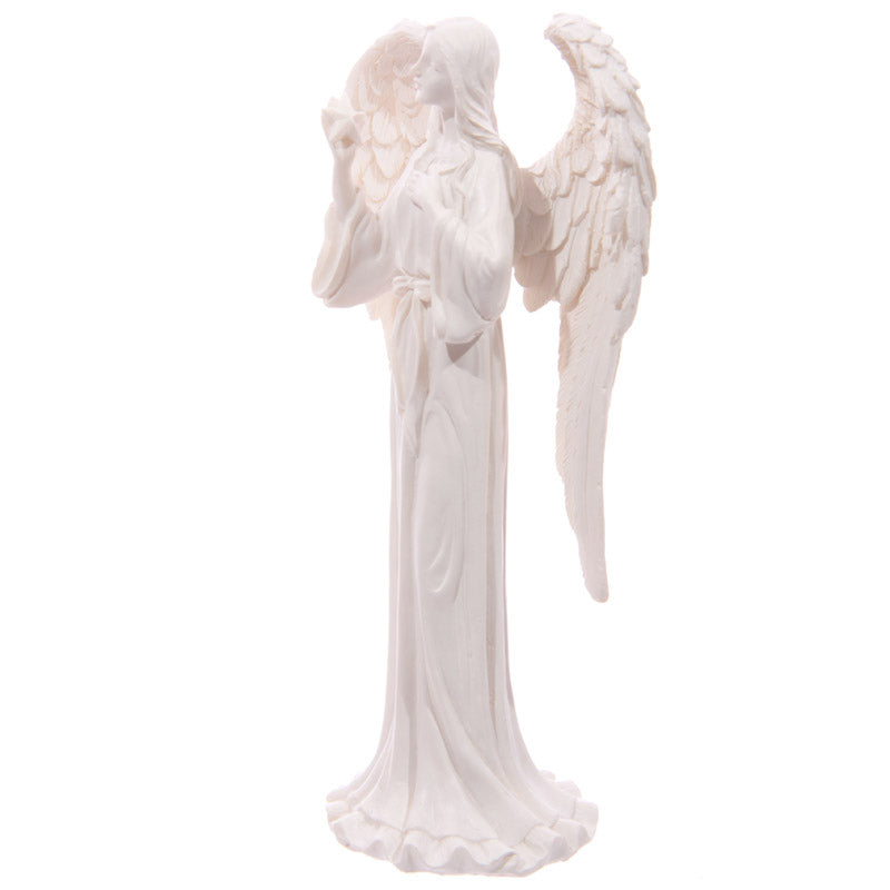 Tall Elegant White Standing Angel Figurine