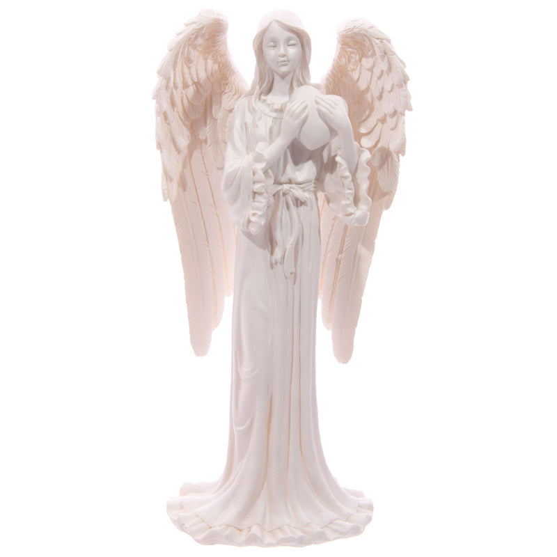 Tall Elegant White Standing Angel Figurine