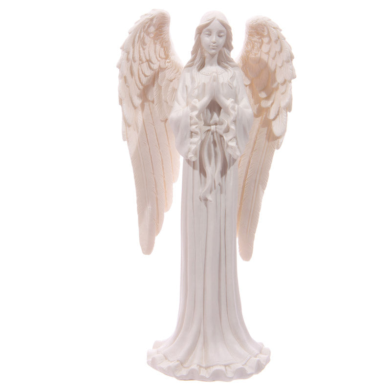 Tall Elegant White Standing Angel Figurine