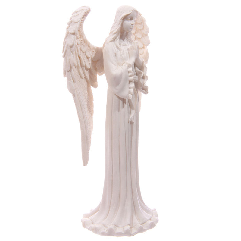 Tall Elegant White Standing Angel Figurine