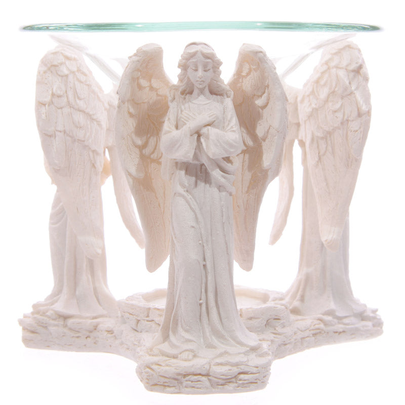 White Praying Angel Figurine Oil and Wax Burner