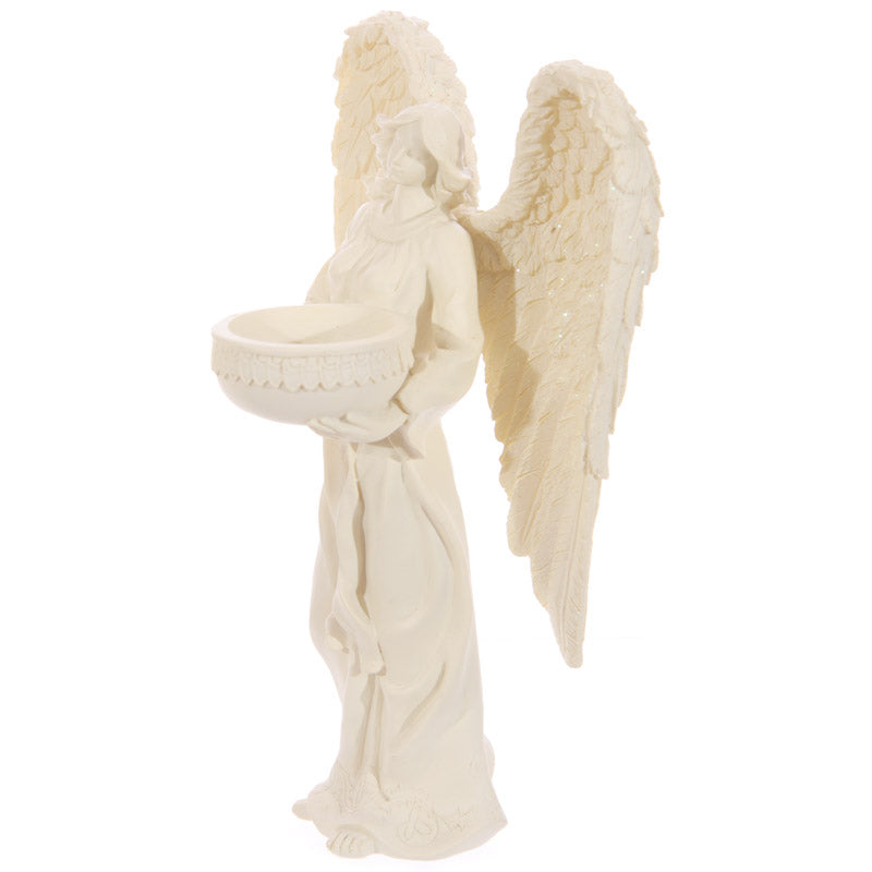 Decorative Standing Angel Cream Tea Light Holder