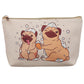 Mopps Pug Medium PVC Toiletry Makeup Wash Bag