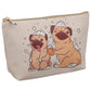 Mopps Pug Medium PVC Toiletry Makeup Wash Bag