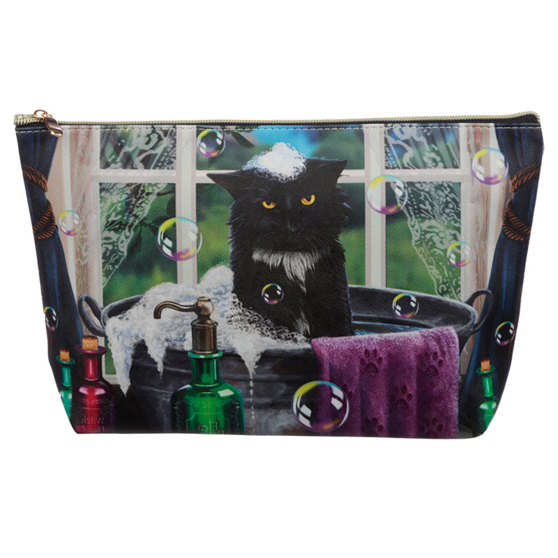 Lisa Parker Bath Time Cat Large PVC Toiletry Makeup Wash Bag