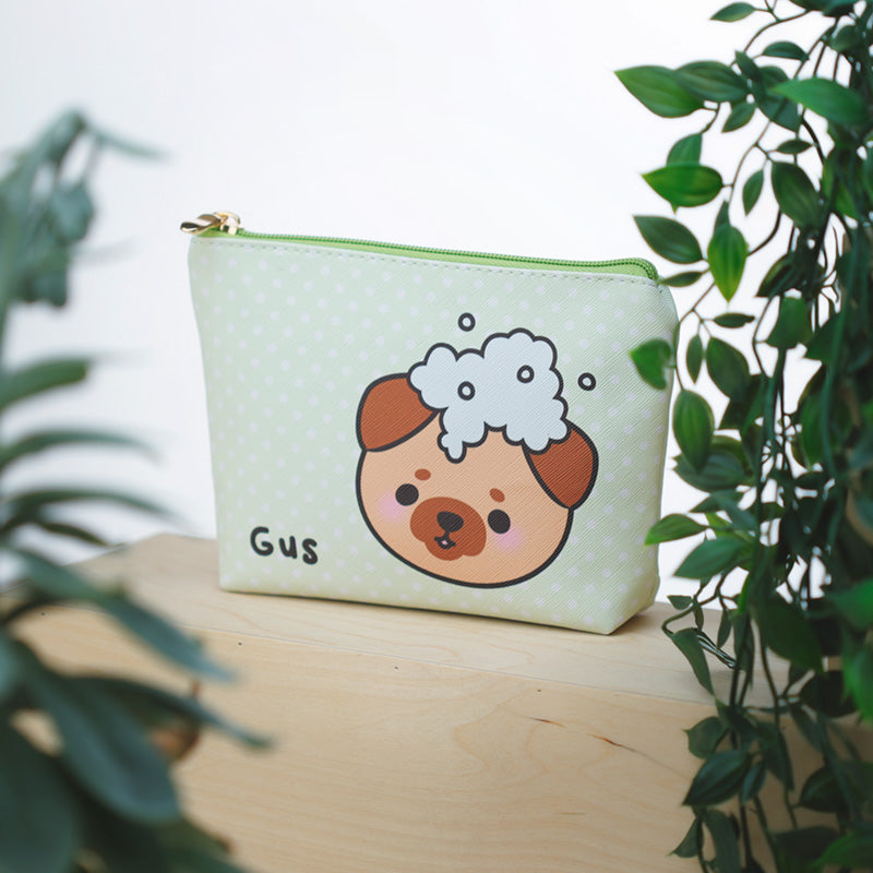 Adoramals Gus the Pug Small PVC Toiletry Makeup Wash Bag