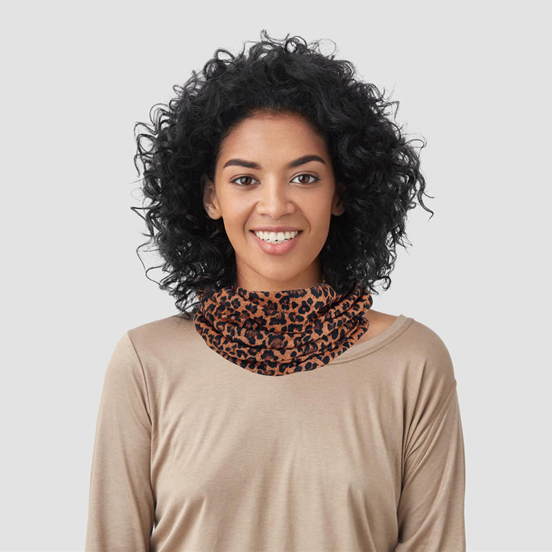 Neck Warmer Tube Scarf - Leopard Print