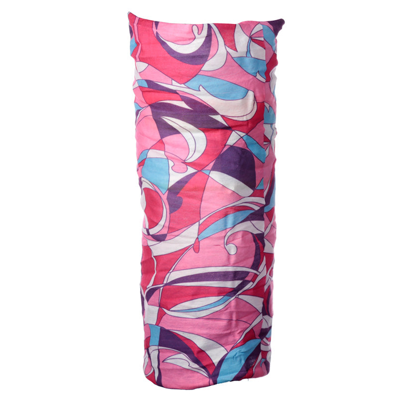 Neck Warmer Tube Scarf - Pink Patterned