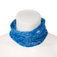 Neck Warmer Tube Scarf - Blue Patterned