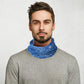 Neck Warmer Tube Scarf - Blue Patterned