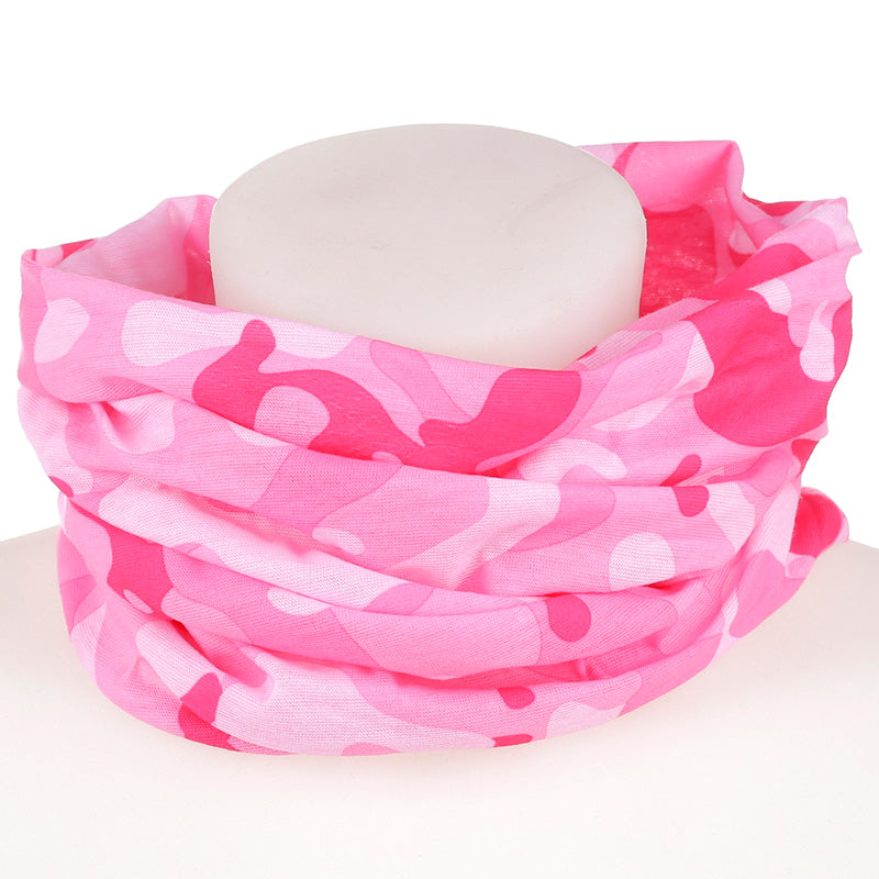 Neck Warmer Tube Scarf - Pink Camouflage