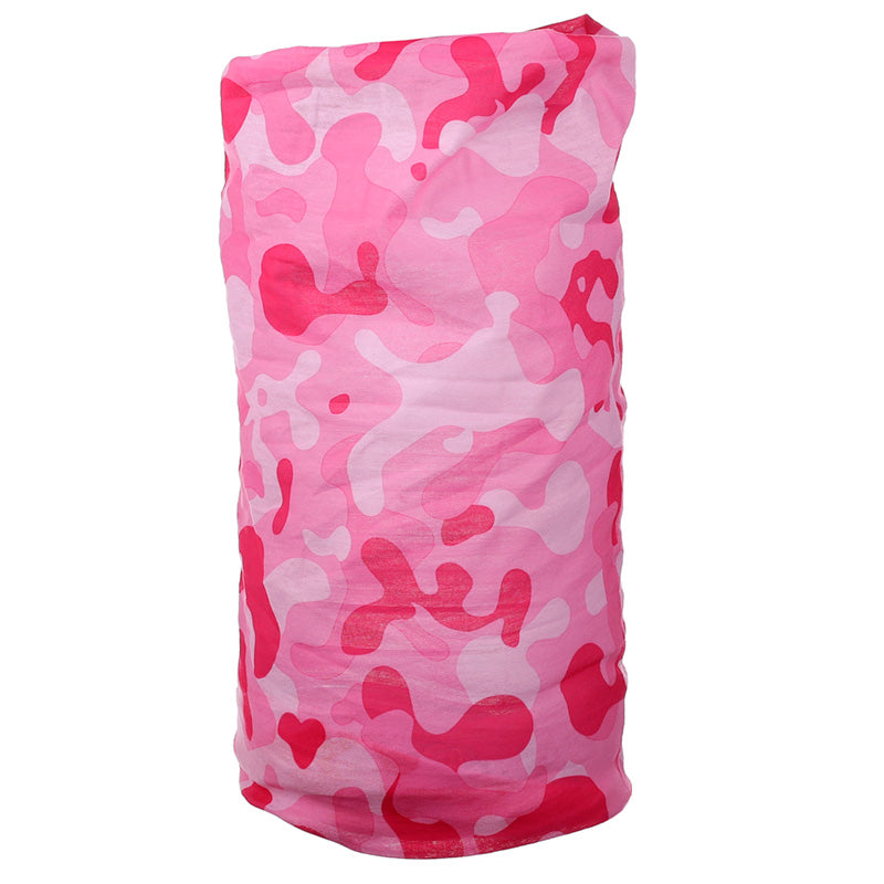 Neck Warmer Tube Scarf - Pink Camouflage