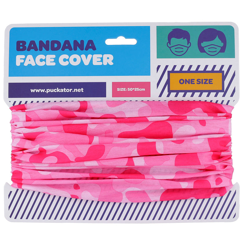 Neck Warmer Tube Scarf - Pink Camouflage